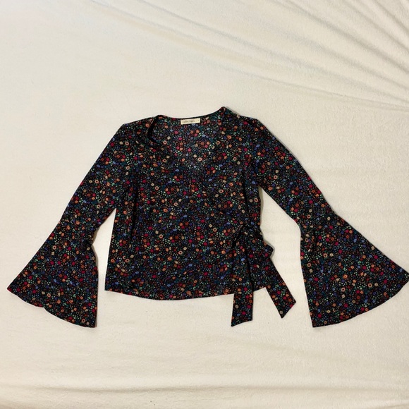 Nordstrom Chloe & Katie bell sleeve wrap blouse - Picture 5 of 7